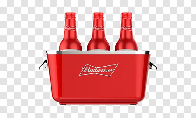 Red X Background - Beer Bottle - Wine Cooler Transparent PNG
