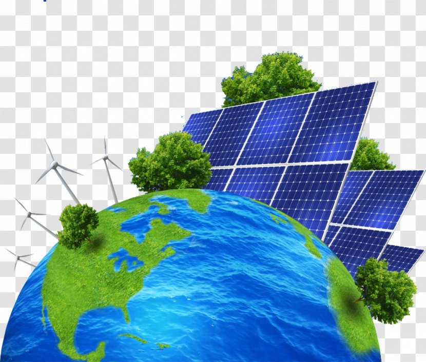 Renewable Energy Solar Power Photovoltaic System Conservation - Blue Earth Transparent PNG