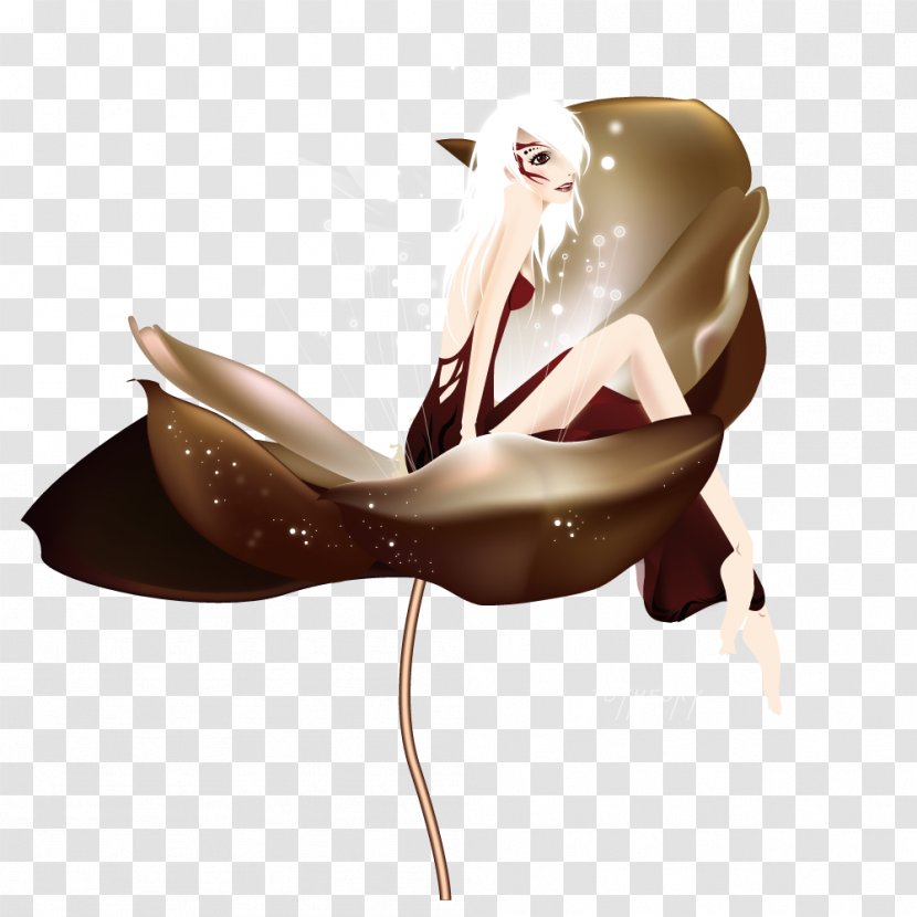 Illustration - Watercolor - Woman Sitting In Lotus On Black Transparent PNG