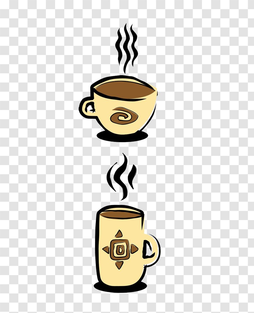 Coffee Cup Tea Cafe - Cartoon Transparent PNG