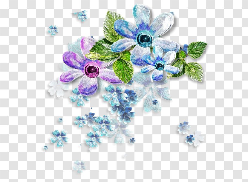 Blue Flower Coffee Transparent PNG