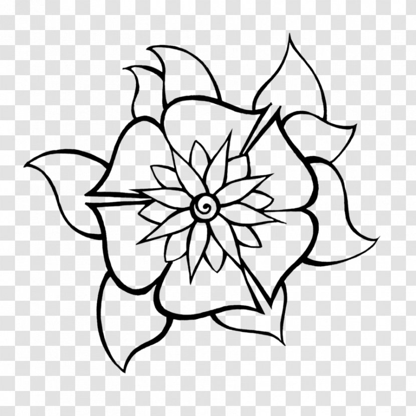 Drawing Line Art Flower Visual Arts - Cut Flowers - Henna Transparent PNG