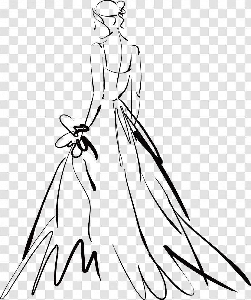 Wedding Invitation Bridegroom Dress - Cartoon - Hand-painted Back Transparent PNG