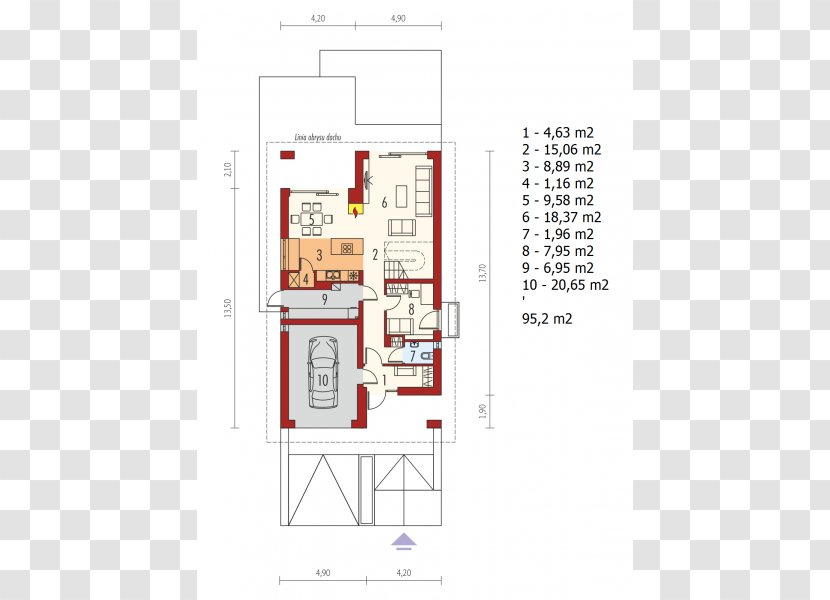 Floor Plan House Square Meter Project Archipelag Transparent PNG