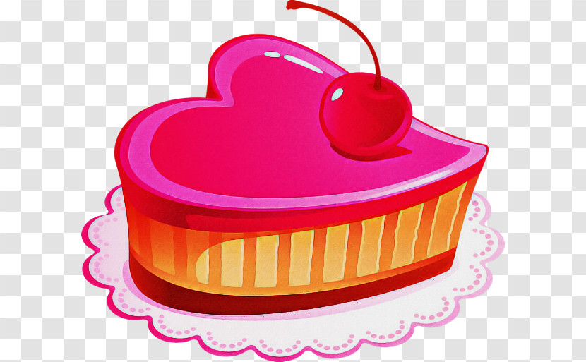 Pink Heart Magenta Baking Cup Transparent PNG