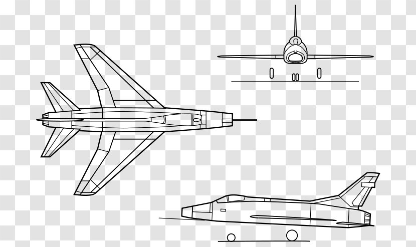 North American F-100 Super Sabre F-86 Aircraft Airplane United States - Triangle Transparent PNG