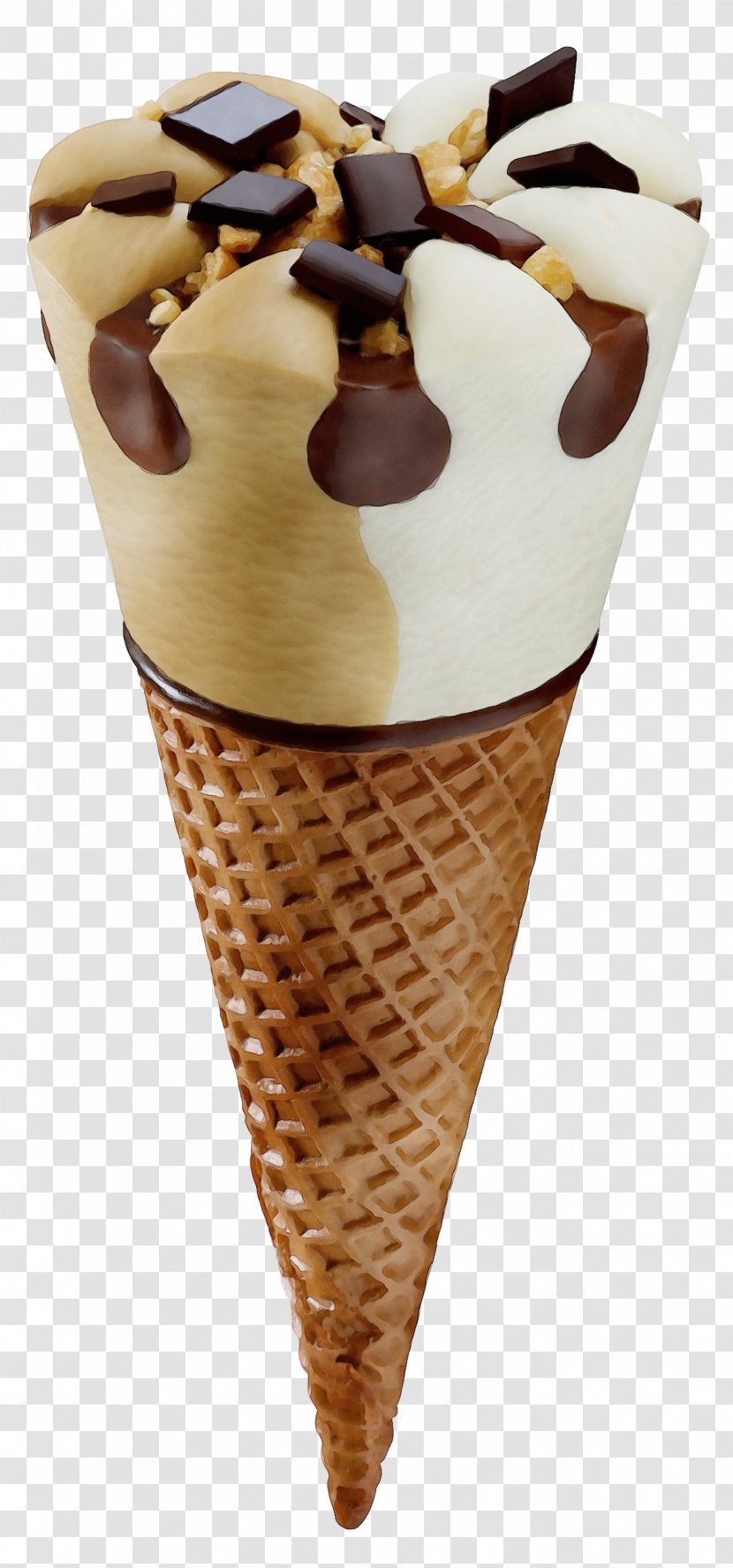 Ice Cream Cones Butterscotch Sundae - Frozen Dessert Transparent PNG