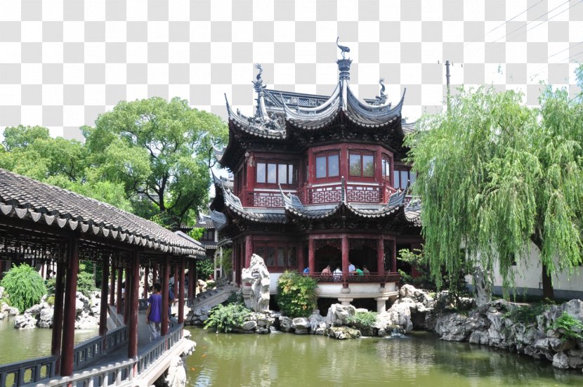 Yu Garden City God Temple Of Shanghai Zhujiajiao Nanjing Road Nanxiang Ancient Town - Tourism Transparent PNG