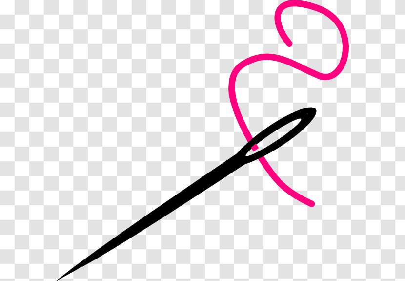Needle, Thread And Knot Sewing Needle Clip Art - Area - Cliparts Transparent PNG