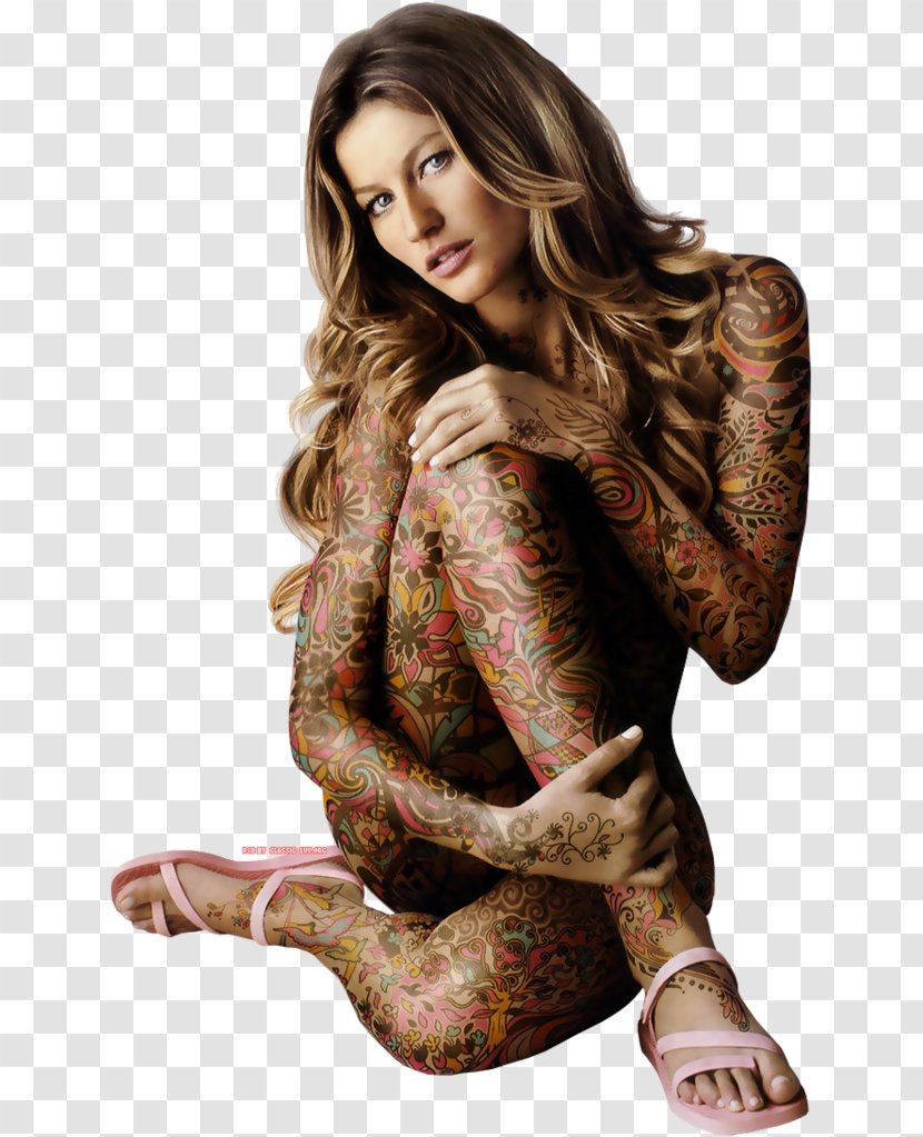 Gisele Bündchen Tattoo Body Suit Irezumi Painting - Art - Model Transparent PNG