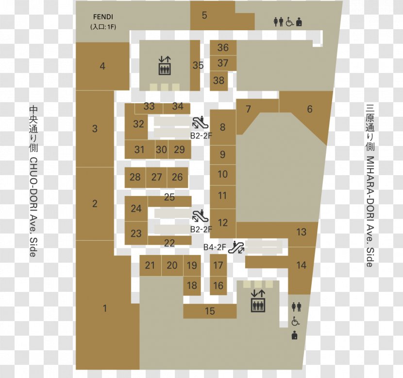 Ginza Six Commerce Shopping Centre Cafe - Structure - Furniture Floor Plan Transparent PNG
