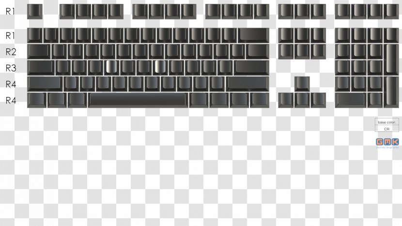 Computer Keyboard Color Keycap Layout Protector - Stock Transparent PNG