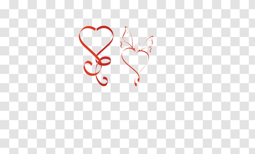 Heart Valentines Day Euclidean Vector Clip Art - Cartoon - Ribbon Transparent PNG