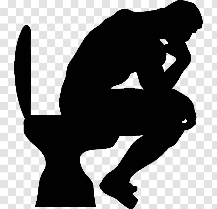 LE PENSEUR : THE THINKER Toilet Wall Decal Sticker - Le Penseur The Thinker Transparent PNG
