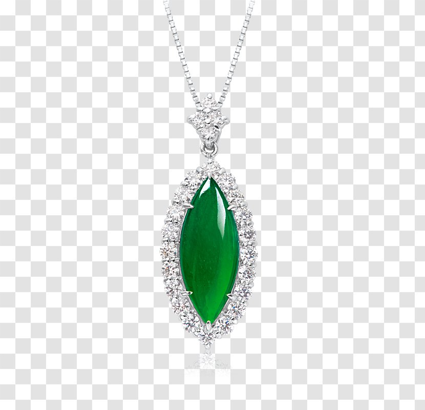 Emerald Charms & Pendants Necklace Jade Diamond - Fashion Accessory Transparent PNG
