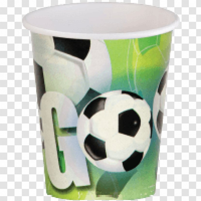Coffee Cup Sleeve Table-glass Party Football Birthday - Drinkware Transparent PNG
