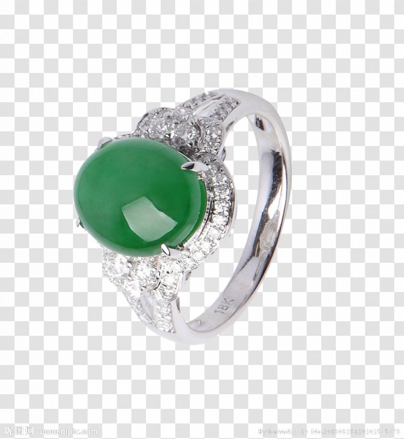 Emerald Jadeite Ring - Luminous Transparent PNG