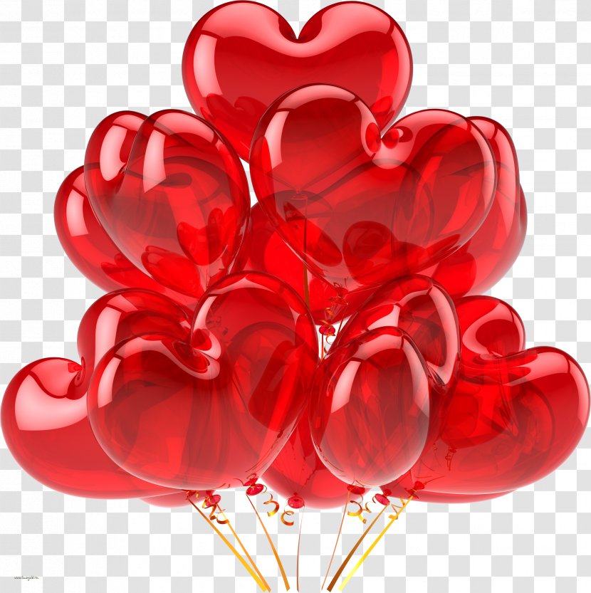 Balloon Heart Clip Art - Love - Red Image, Free Download Transparent PNG