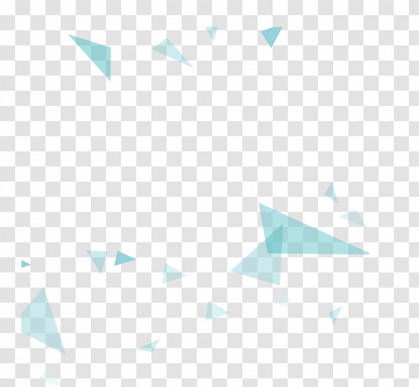 Paper Triangle Art Pattern - Floating Blue Transparent PNG