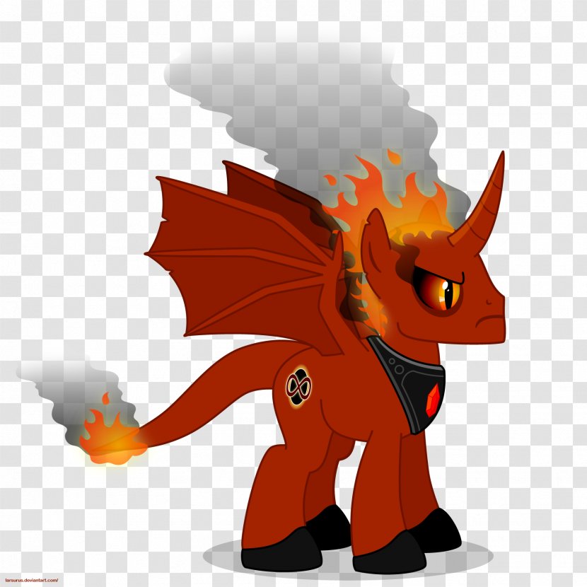 Pony Illustration Horse Fluttershy Cartoon - Mythical Creature - Infernal Darkness Dragon Transparent PNG
