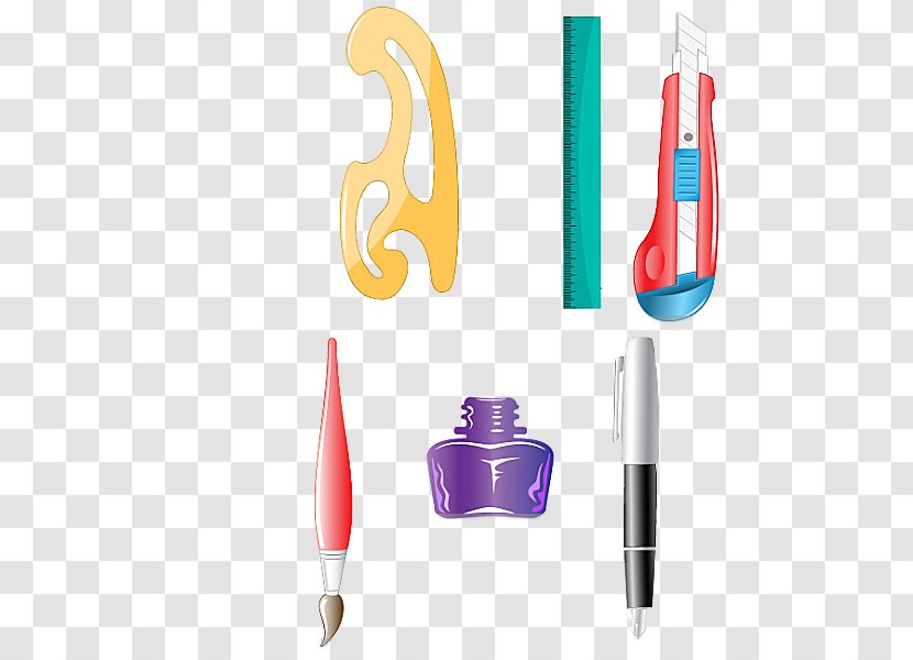 Pen Drawing Cartoon - Template - Tools Transparent PNG