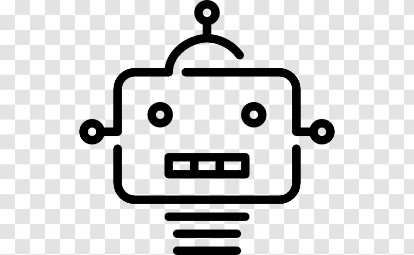 Chatbot Robotics Artificial Intelligence - Black And White - Robot Transparent PNG