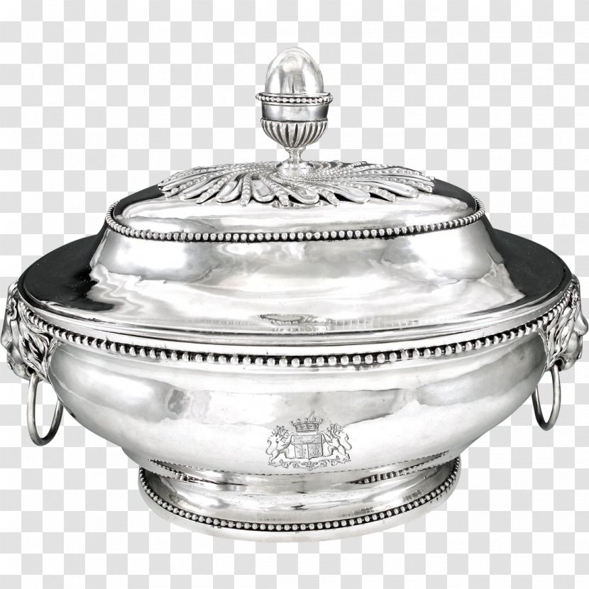 Tureen Silver 18th Century Lid Tableware Transparent PNG