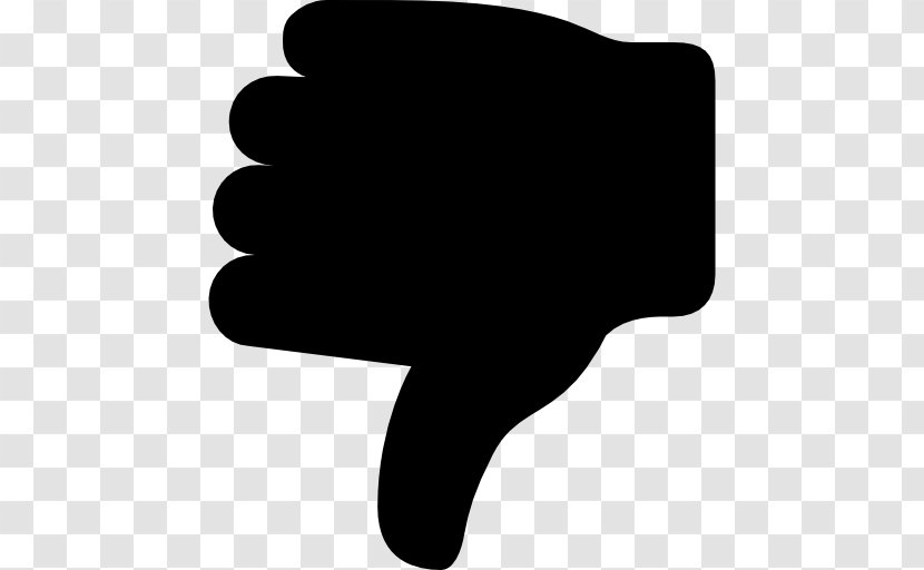 Black And White Finger - Thumb Signal - De Transparent PNG