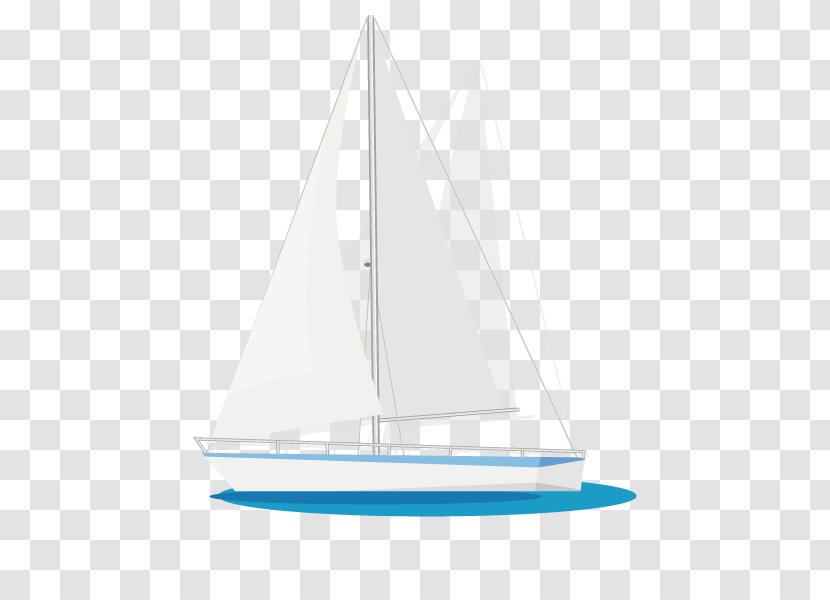 Sail Cat-ketch Yawl Lugger Scow - Simple Cartoon Sailing Transparent PNG