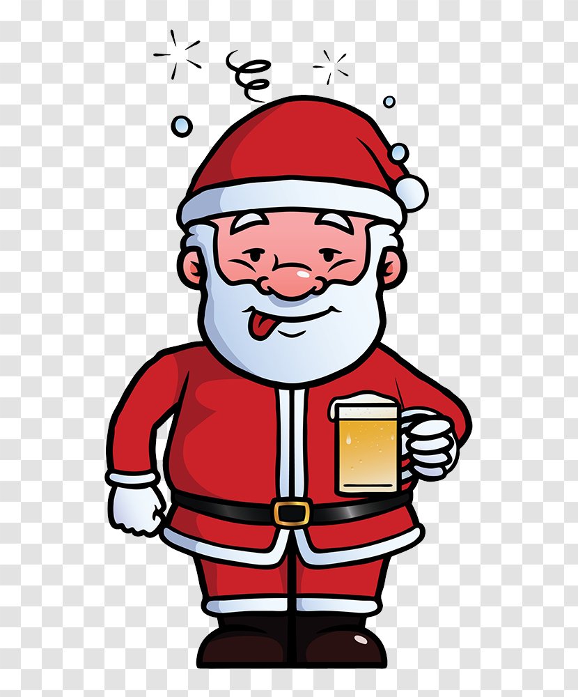 United States Santa Claus Sadness Clip Art - Human Behavior - A Cartoon Christmas And Drunken Transparent PNG