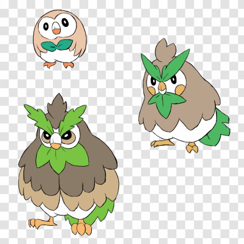 Rowlett Evolution Pokémon - Owl - Rowlet Transparent PNG