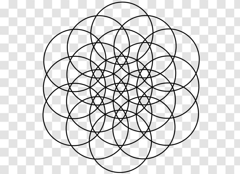 Overlapping Circles Grid Sacred Geometry Metatron's Cube Crop Circle - Bring Me The Horizon Transparent PNG