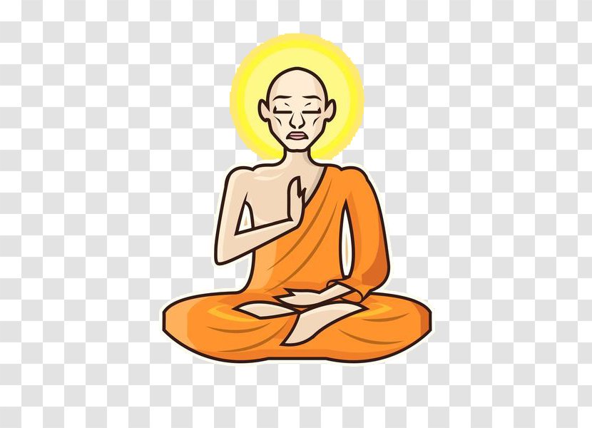 Meditation Monk Clip Art - The Vector About Buddhism Transparent PNG