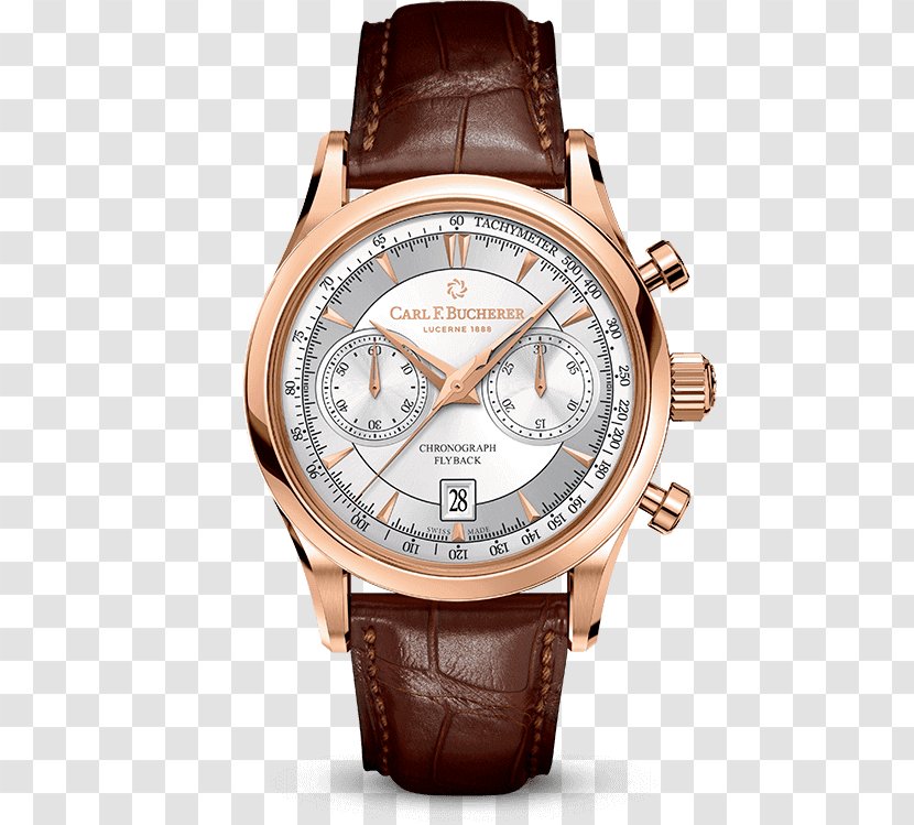 Cartier Carl F. Bucherer Flyback Chronograph Watch - Accessory - Up Transparent PNG