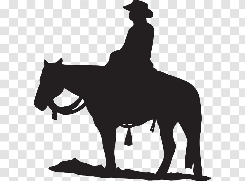 Horse Equestrian Cowboy Silhouette Clip Art - Pony Transparent PNG