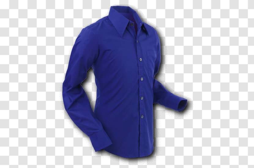 Dress Shirt T-shirt Blue Sleeve - Electric - Mens Flat Material Transparent PNG