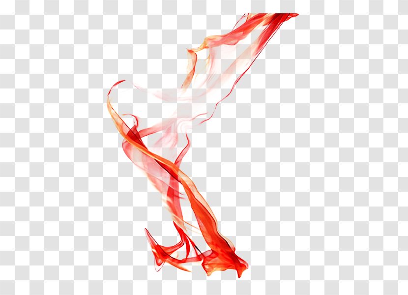 Red Ribbon Paper Pongee - Cartoon Transparent PNG