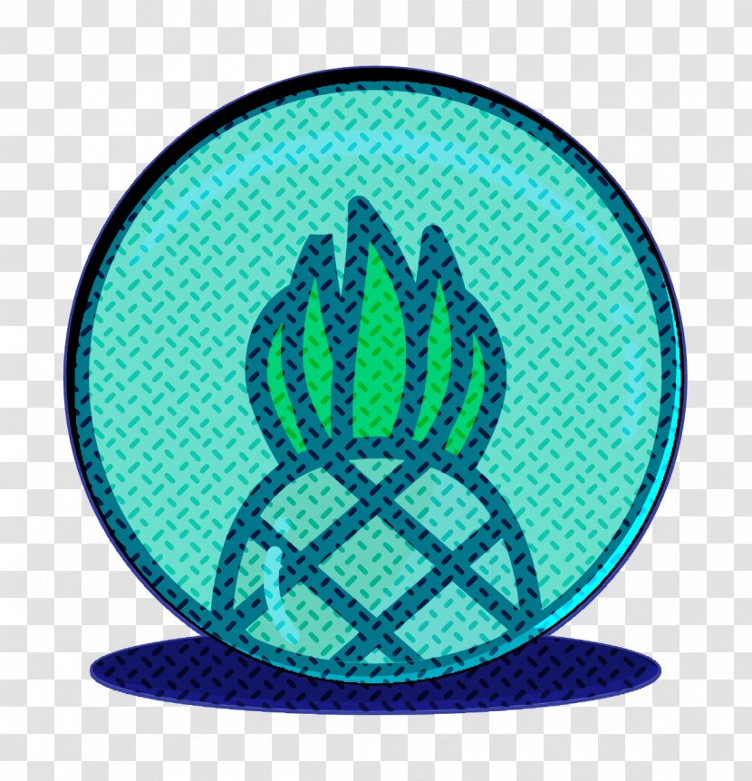 Food Icon Pineapple Summer - Symbol Electric Blue Transparent PNG