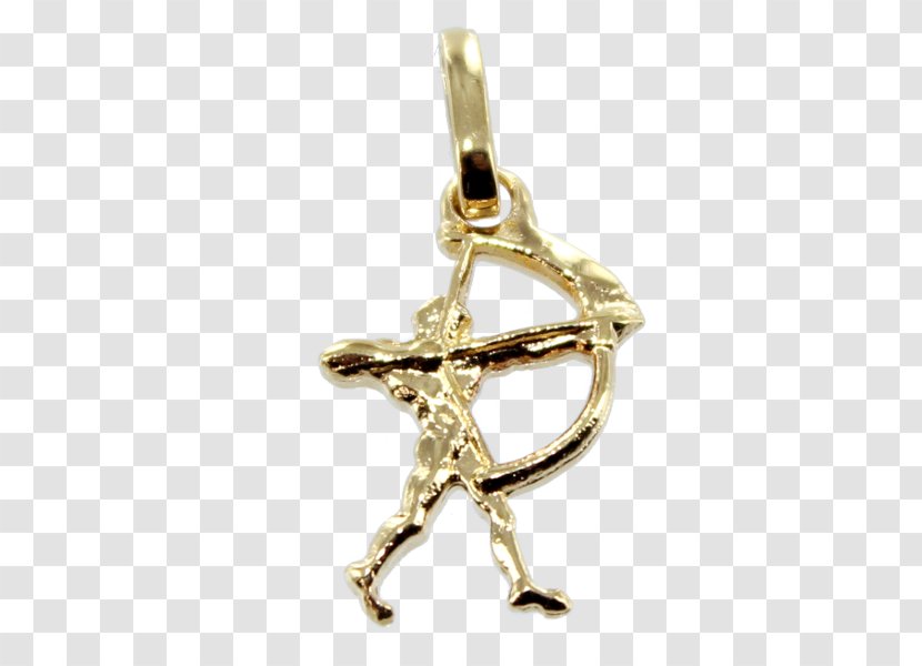Locket Gold Astrology Jewellery Sagittarius - Cross Transparent PNG