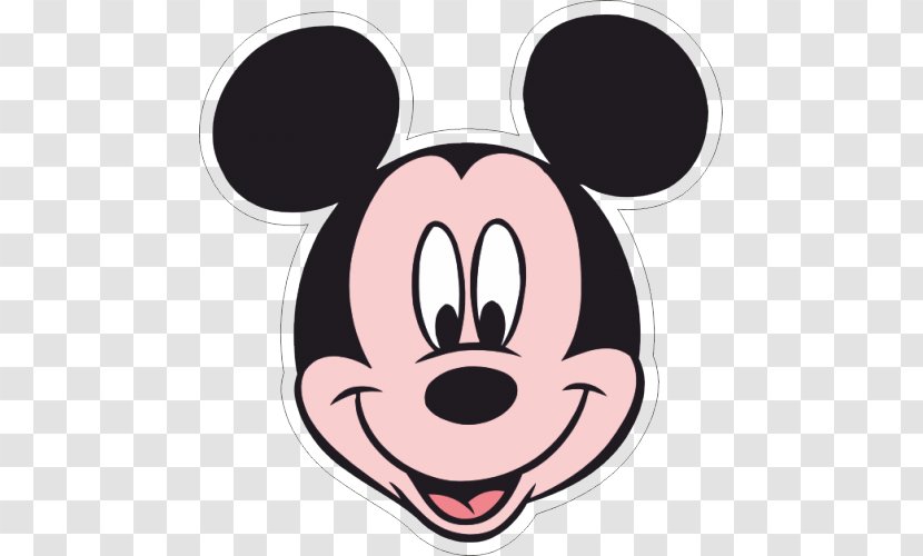 Mickey Mouse Minnie Image Clip Art Animated Cartoon - Face - Black And White Silhouette Transparent PNG