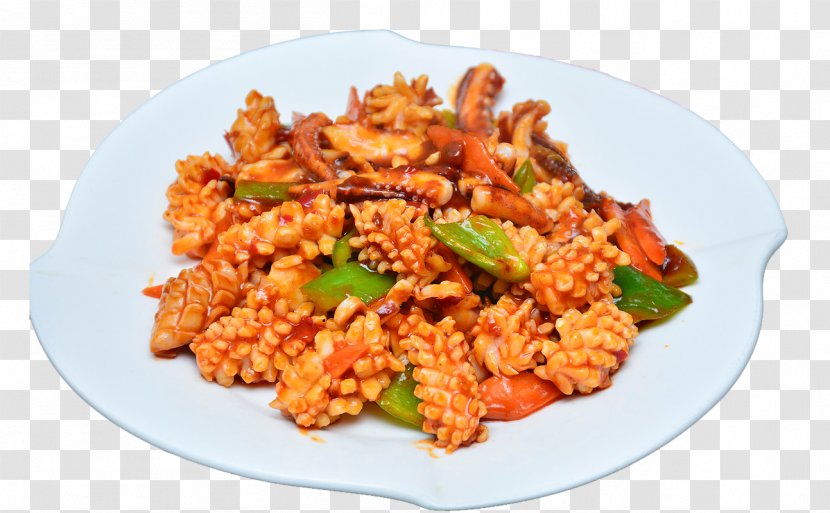 Squid As Food Chinese Cuisine Jambalaya Jollof Rice - Fired Pepper Transparent PNG