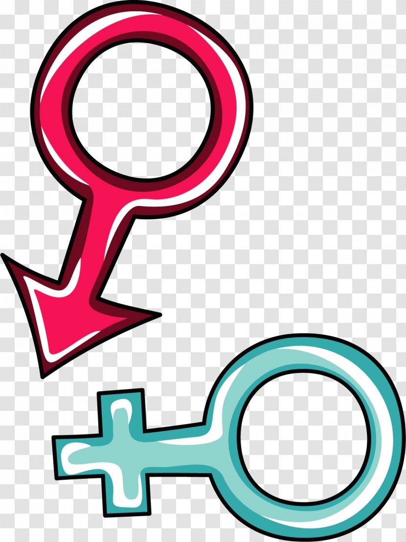 Gender Symbol Male Clip Art - Area - Vector And Female Painted Transparent PNG