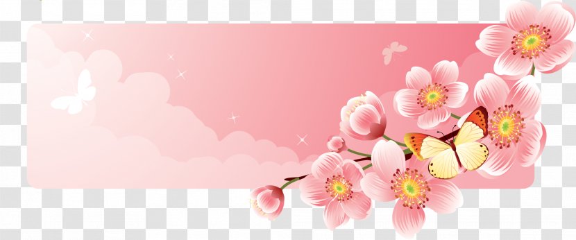 Flower Banner Clip Art - Spring Transparent PNG