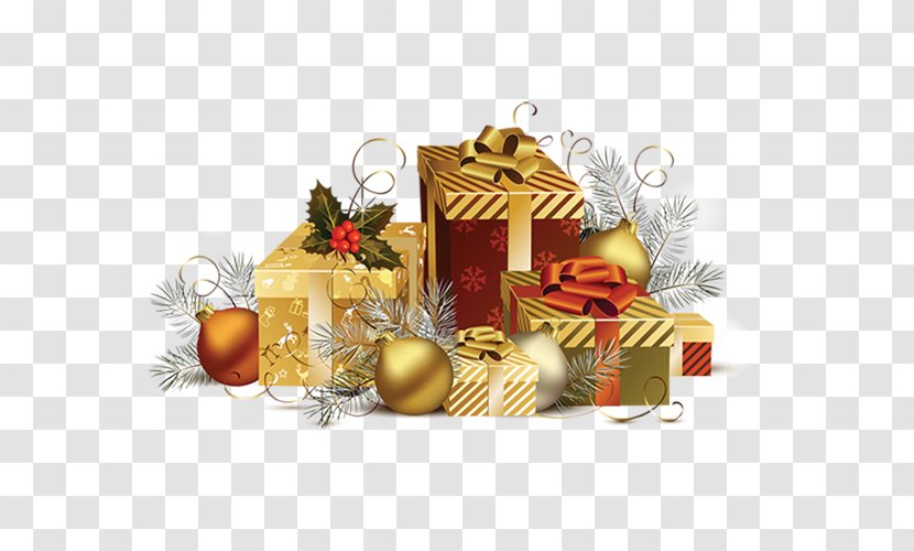 Christmas Ornament Gift Download - Golden Transparent PNG