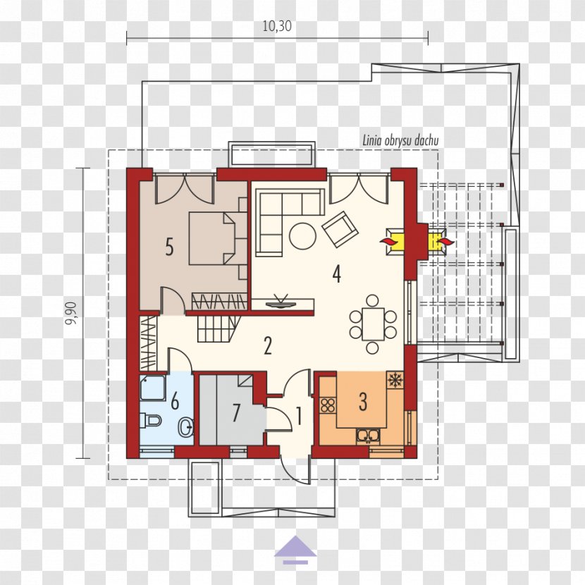 Floor Plan House Storey Area Angle - Division Transparent PNG