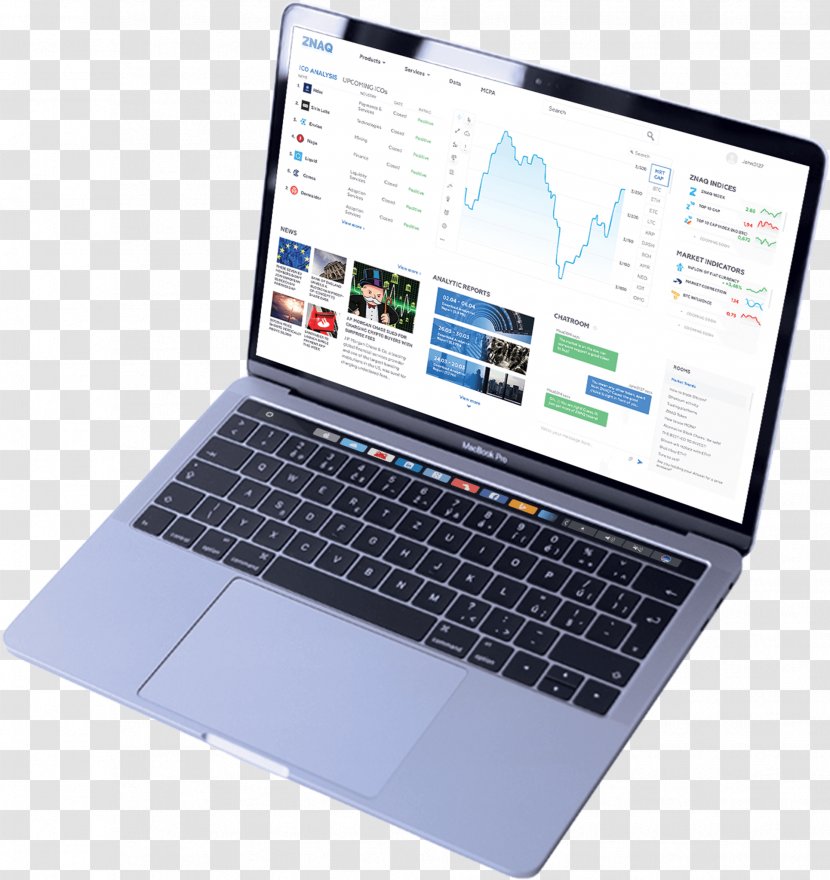 Analytics Cryptocurrency Analysis Computer Software Initial Coin Offering - Mock Up Macbook Transparent PNG