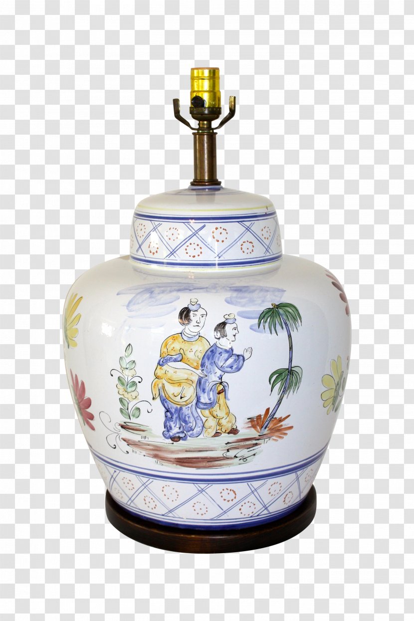 Vase Ceramic Blue And White Pottery Porcelain - Hand Painted Lamp Transparent PNG