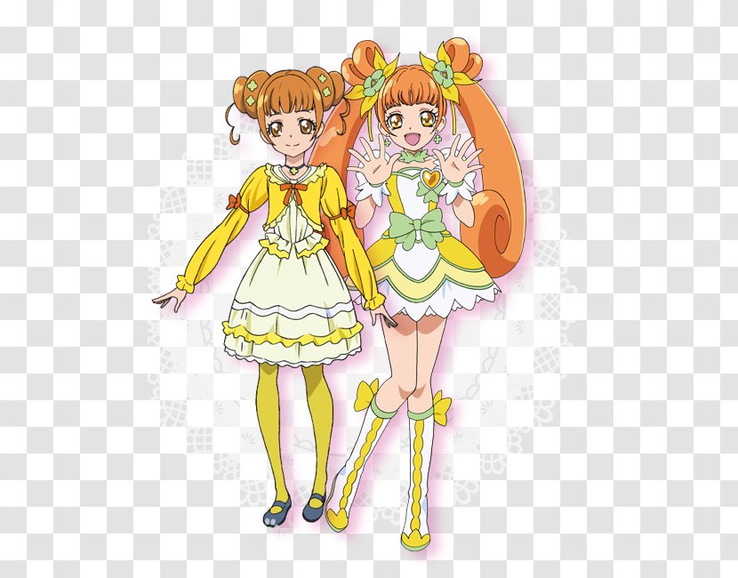 Alice Yotsuba Pretty Cure Rikka Hishikawa Clara Mana Aida - Watercolor - Cartoon Transparent PNG