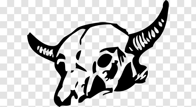 Texas Longhorn English Clip Art - Black And White - Snakehead Transparent PNG