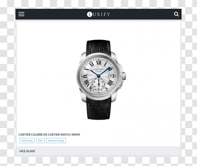 Cartier Calibre De Diver Watch Jewellery Transparent PNG